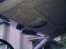 Alcantra suede headliner with upgraded overhead control panel with wood trim.