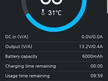 BlackVue b-124 Battery Monitor App display screen