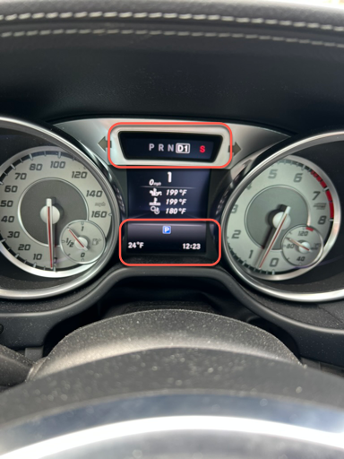 Normal view.  Temp and time on the bottom.