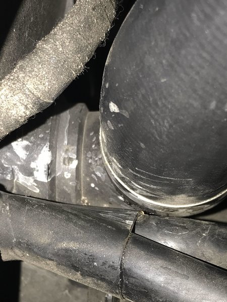 White powdery substance where coolant had leaked - MBWorld.org Forums