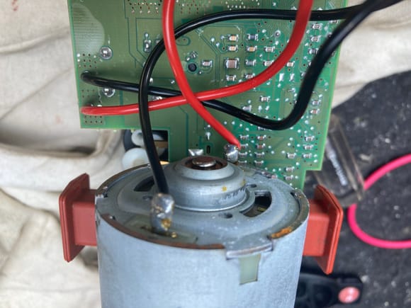 Power connected directly to motor makes the motor work