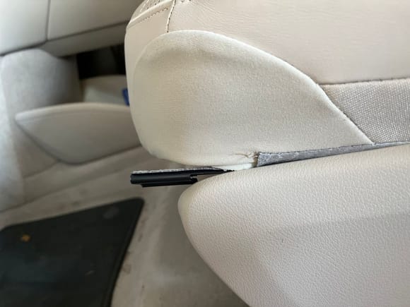 Defective EQS SUV Napa leather seat cover.
