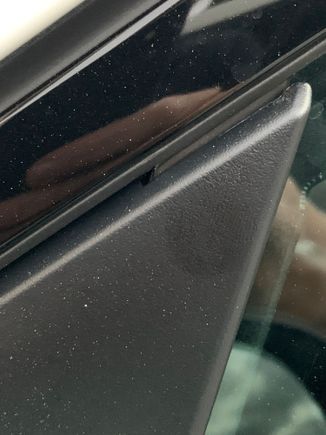 Drivers side mirror I noticed there is a small hole but not on passenger side mirror.
Can anyone check there driver side mirror if they have a small hole? Maybe that’s where the noise is coming from when driving?


