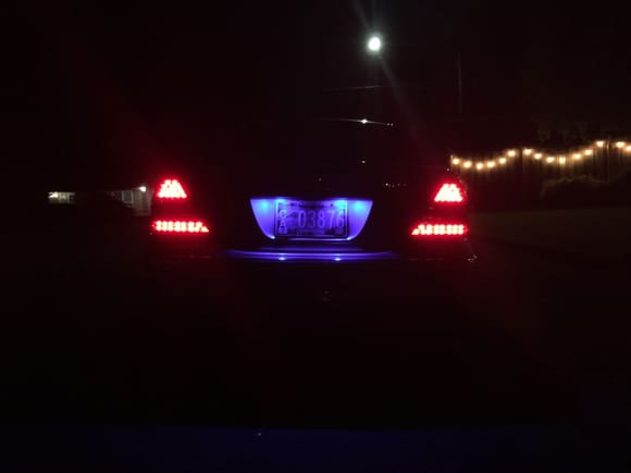 Installed blue LED license plate lights that are probably illegal...  EDIT: turns out they're 100% illegal and they're no longer on my car.