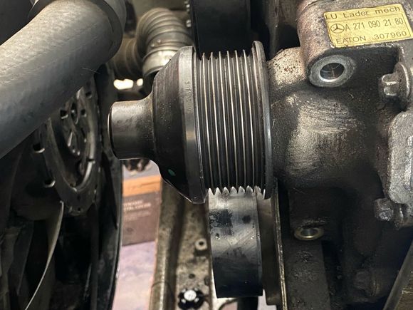 The 2 of the4 bolts that where removed that hold the supercharged to motor. 