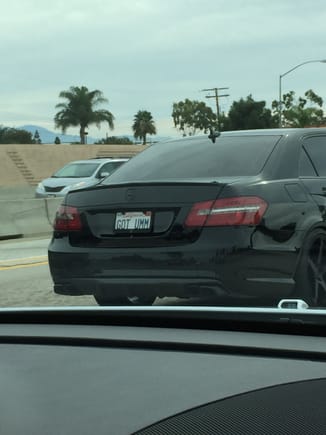 Also had this hig try to race my on the freeway he was driving up my a** then did a ricer fly by... He must've spent a lot of money on his e350 to make it look like an e63
