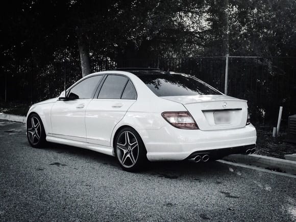 Just installed the c63 AMG exhaust and diffuser on my C class.