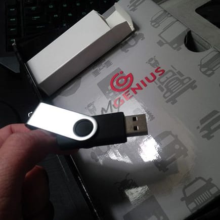 Install software found on this USB located in the box.