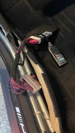 Once the harness and stock module is pulled out and apart you can plug the stock pink harness connector to the clear "Plug and Play" harness, and the new "Plug and Play" pink connector plugs into the stock Mercedes module.