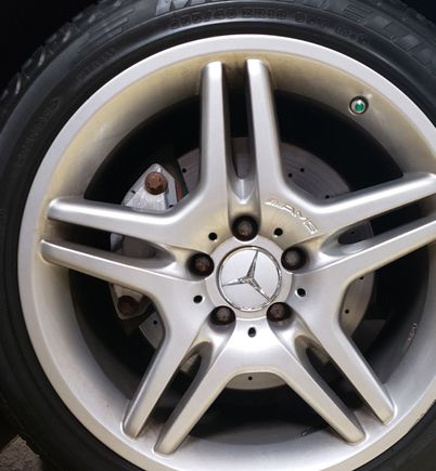 My wheels with rusty caliper bolts...