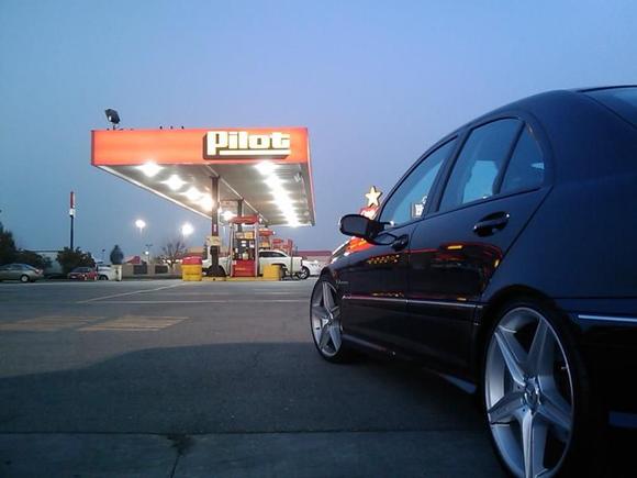 Rest stop at a truckstop on &quot;The Five&quot;.  Crashed out in the car for a few hours and woke up realizing that I am not that young anymore.

At 6am the lighting was perfect!  43 degrees outside.  Cool, crisp and clear.  Perfect moment!