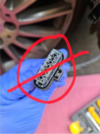 soaked connector at the front bumper harness