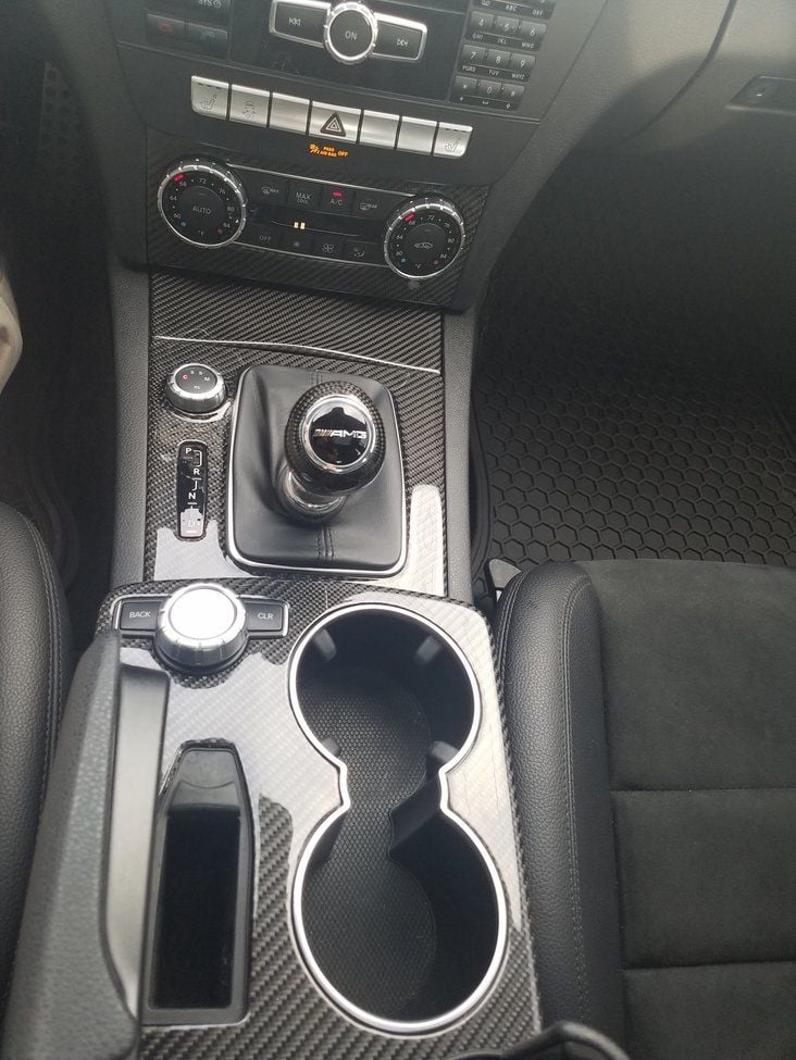 Interior/Upholstery - FS: 2011+ LHD C63 CF lower trims - ash tray, gear shifter, and A/C control trims - New - 2011 to 2014 Mercedes-Benz C63 AMG - Kolobrzeg, Poland
