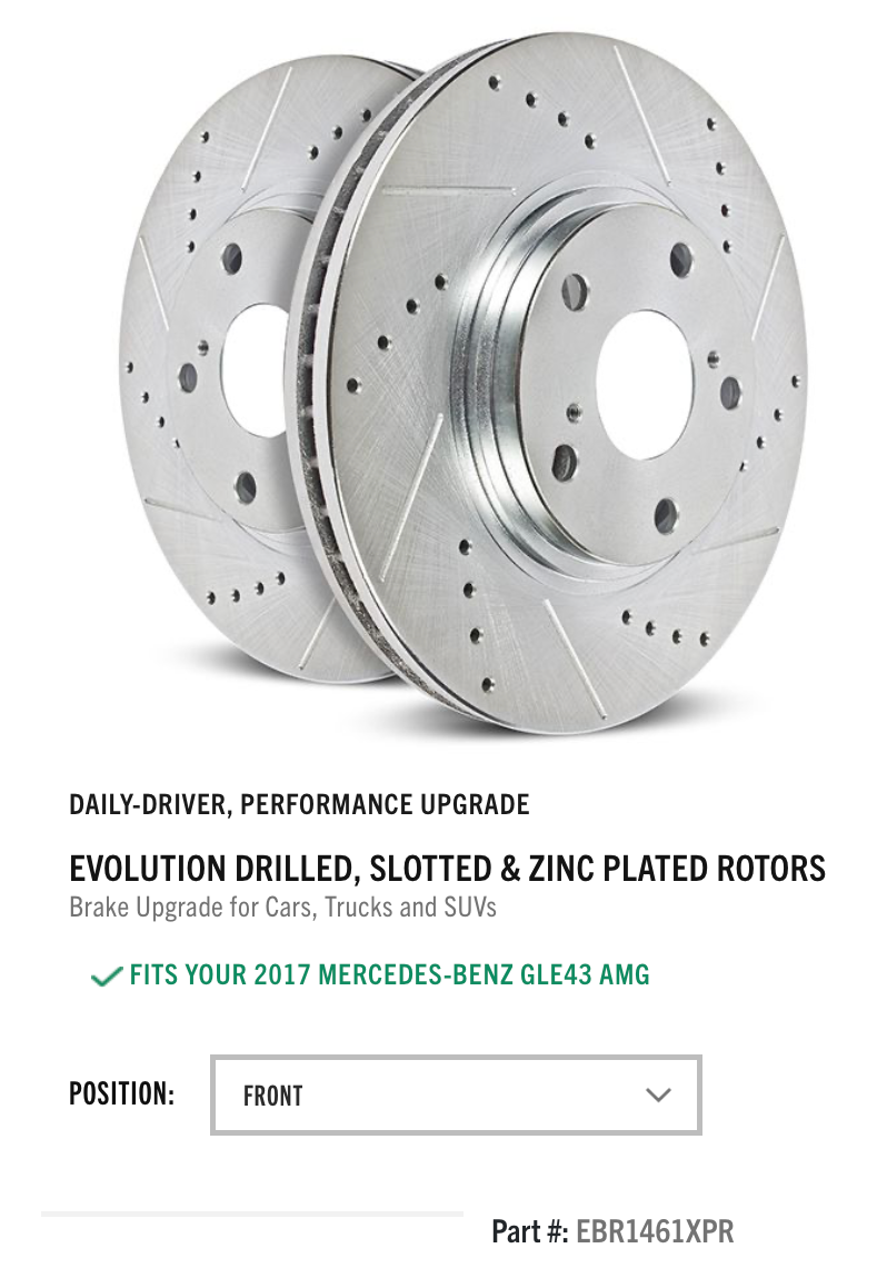 Brakes - Powerstop Upgrade Front Brake kit for GLE43 - New - -1 to 2026  All Models - Exton, PA 19341, United States