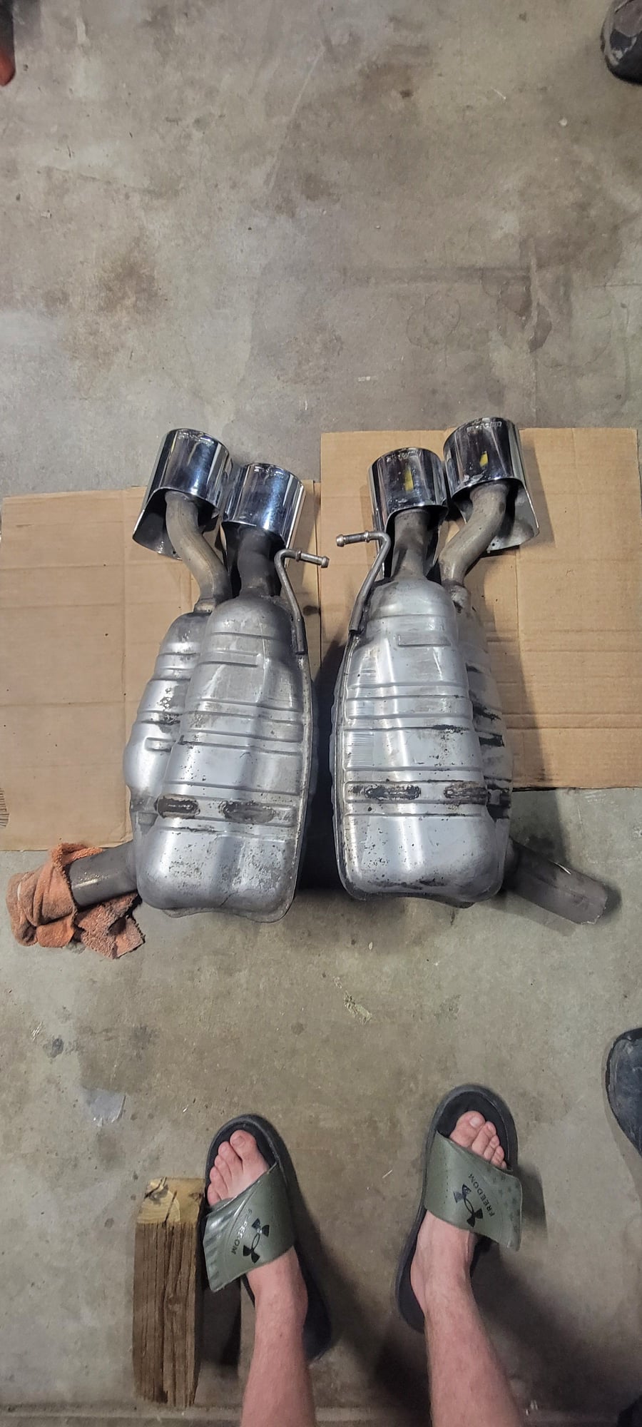 Engine - Exhaust - Looking to trade E63 mufflers plus cash for C63 mufflers - Used - 0  All Models - San Jose, CA 95120, United States