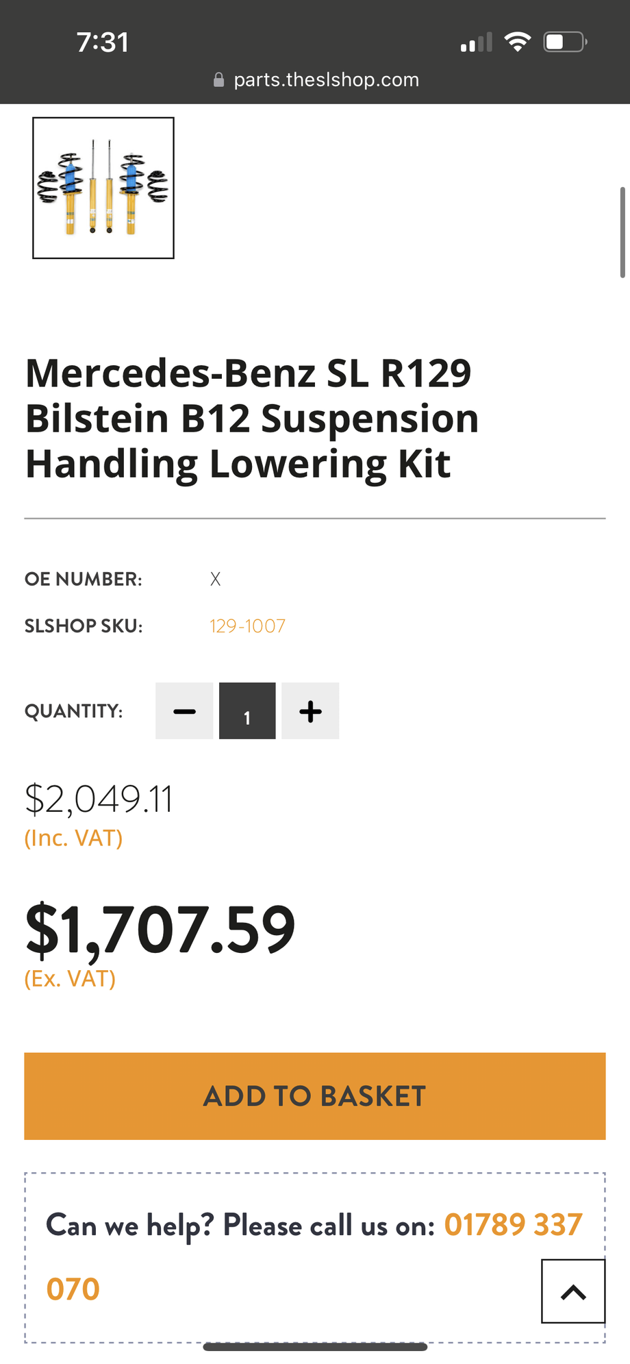 Steering/Suspension - R129 Bilstein B12 pro kit - New - 1990 to 2002 Mercedes-Benz SL500 - Austin, TX 78665, United States