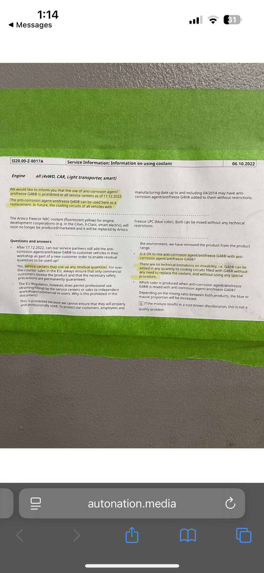 This is actually posted right inside the door to their shop.
