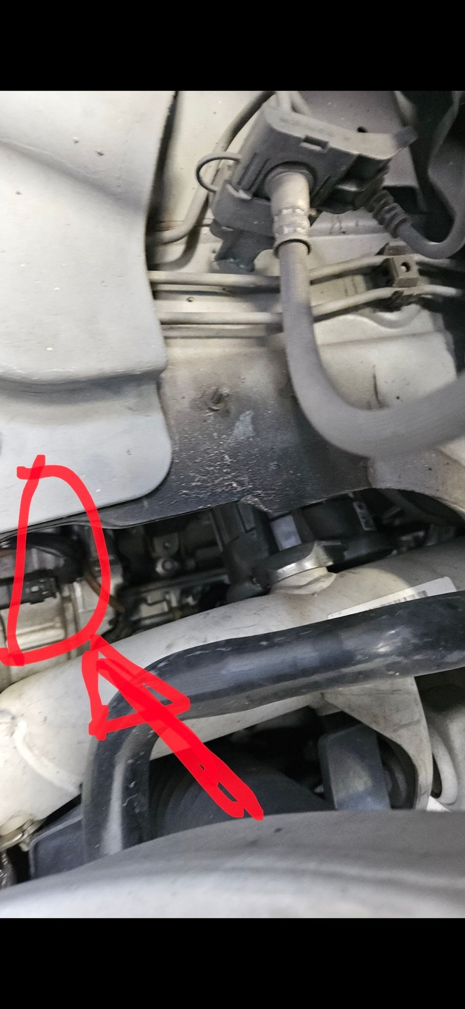 Exposed A/C connection