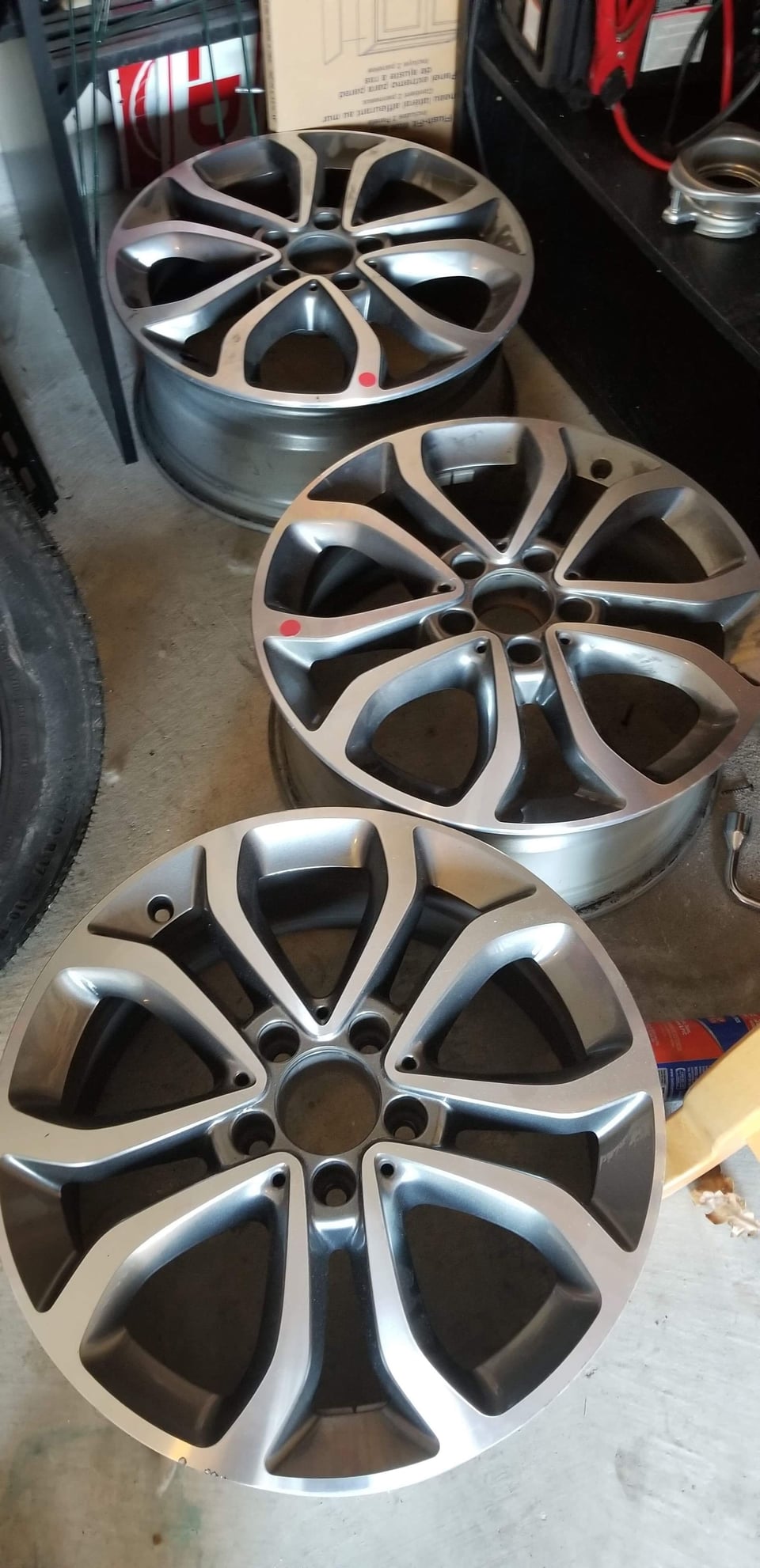 Wheels and Tires/Axles - FS: Set/3  17inch C-Class wheels - Used - 2015 to 2019 Mercedes-Benz C300 - 2014 to 2019 Mercedes-Benz CLA250 - San Antonio, TX 78255, United States