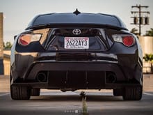 FRS/BRZ curved rear diffuser + upper panel with tow hook access