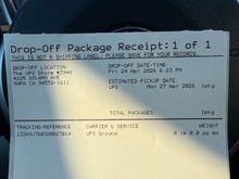 1Z2A9J760320027014

Just dropped it off before they closed! 

I look forward to you putting it to good use and following your build thread. 