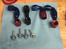 hose ends and mounting bolts