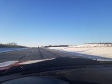 This was how the first 100 miles looked - roads clear and dry and only snow on the shoulders.