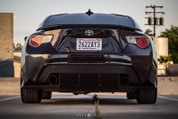 FRS/BRZ curved rear diffuser + upper panel with tow hook access