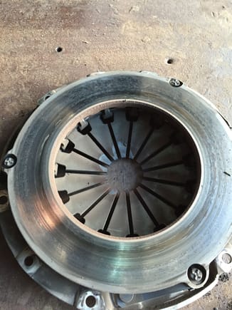 hot spotted and completely trashed pressure plate