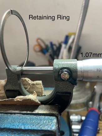 Retaining ring thickness 1.07mm