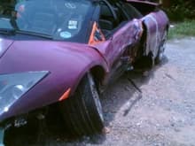 Wrecked Purple Lambo