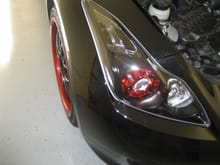 i painted the inside of my housings black and red to match the rest of my car. Definite head turner