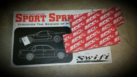 SPC rear camber kit and Swift Springs arrived for my X