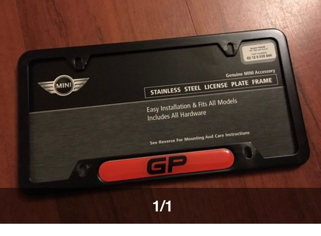 Accessories - WTB: GP License Plate Frame 82120035846 - New or Used - 2006 Mini Cooper - Cedar Park, TX 78641, United States