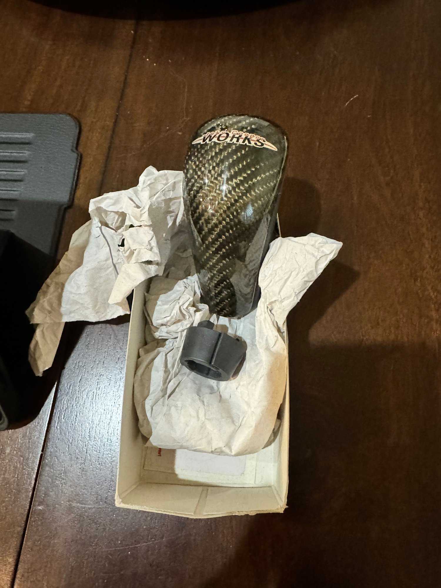 Accessories - JCW Carbon Fiber/Leather Shift Knob - New - 2000 to 2006 Mini R53: "Mk I" Mini Cooper S - Scottsdale, AZ 85260, United States