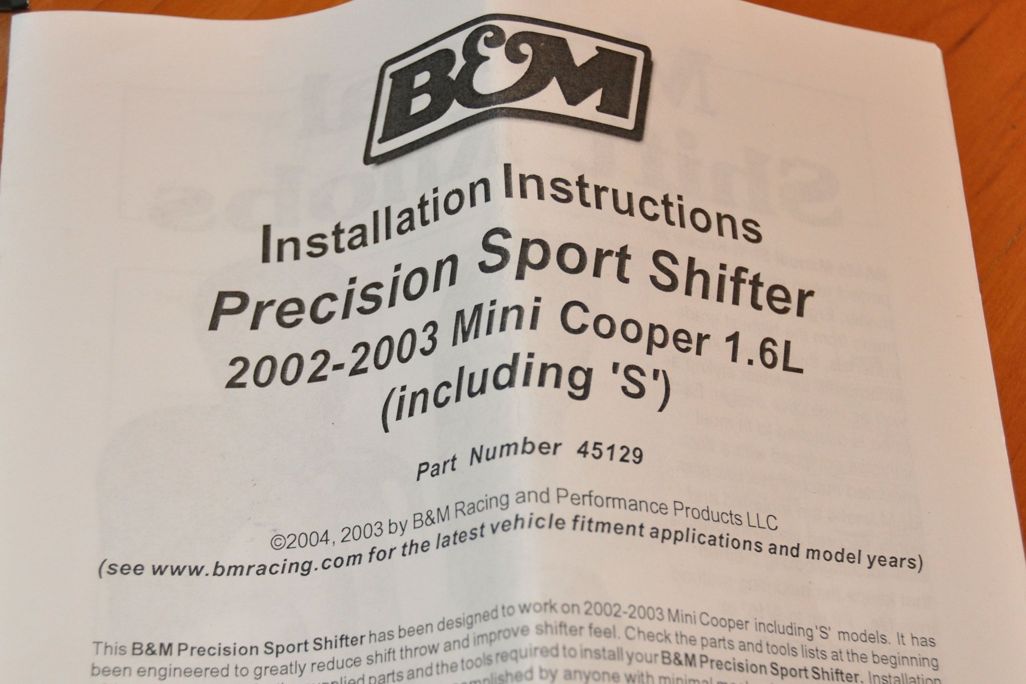 Miscellaneous - B&M Short Shifter Kit New Old Stock - Complete in box - New - 2002 to 2003 Mini R53: "Mk I" Mini Cooper S - Altamonte Springs, FL 32701, United States