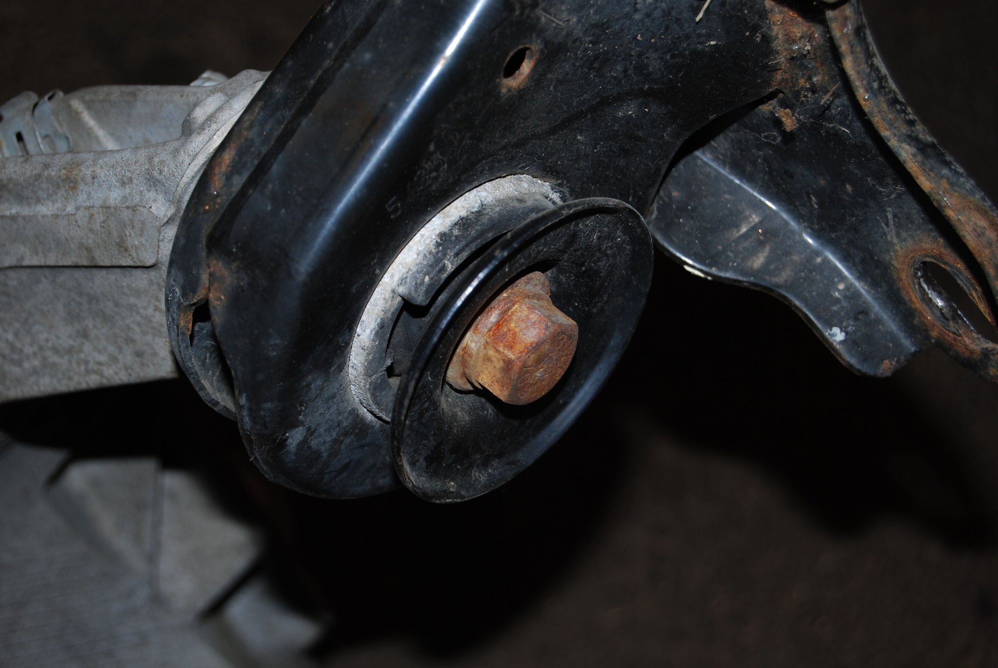 20 mm socket needed for this...I don't have one. Box end wrench and the sledge hammer persuaded it enough.