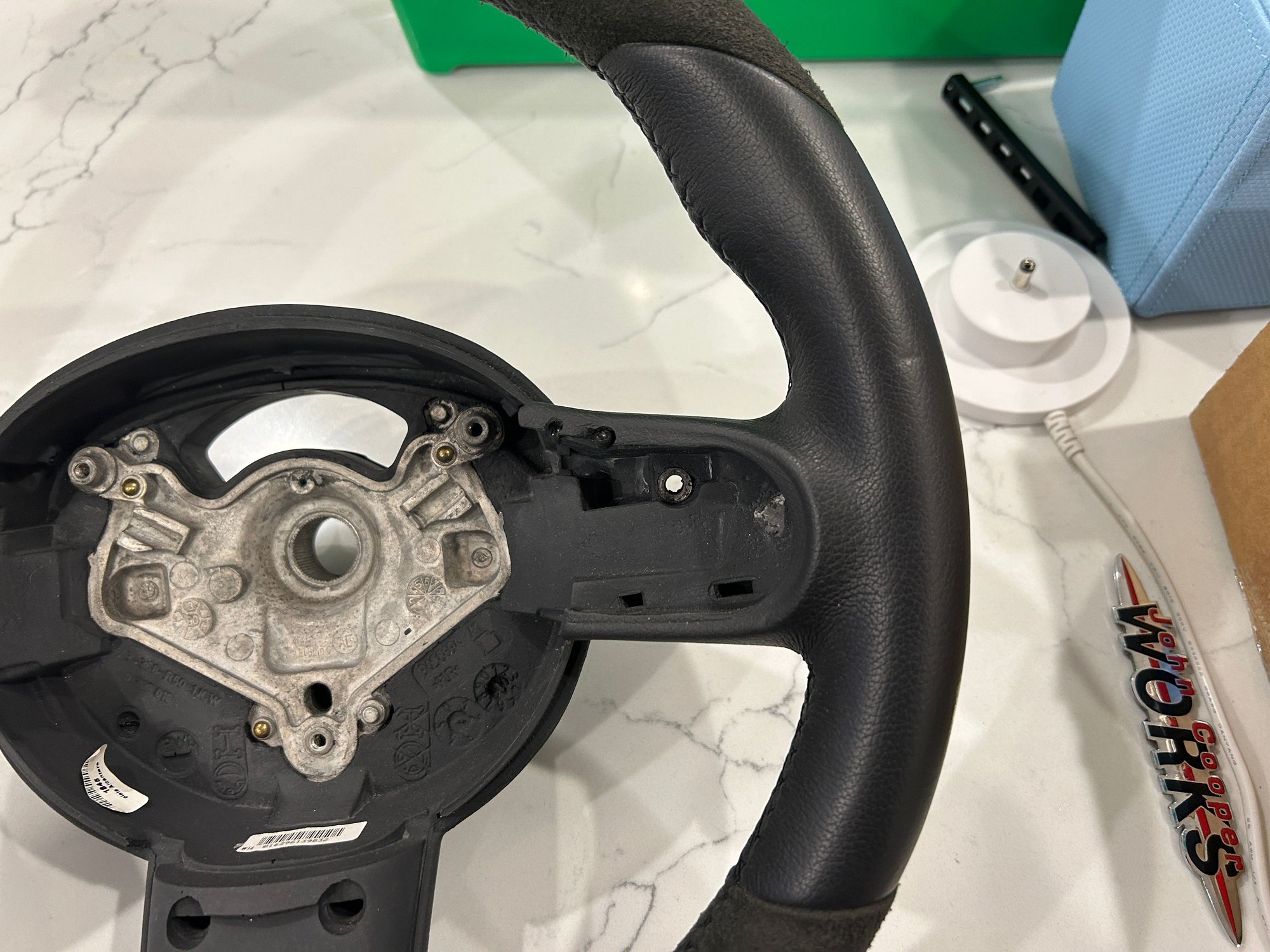 Interior/Upholstery - R53/R52 OEM JCW Alcantara/leather steering wheel - Used - 0  All Models - Hillsboro, OR 97124, United States