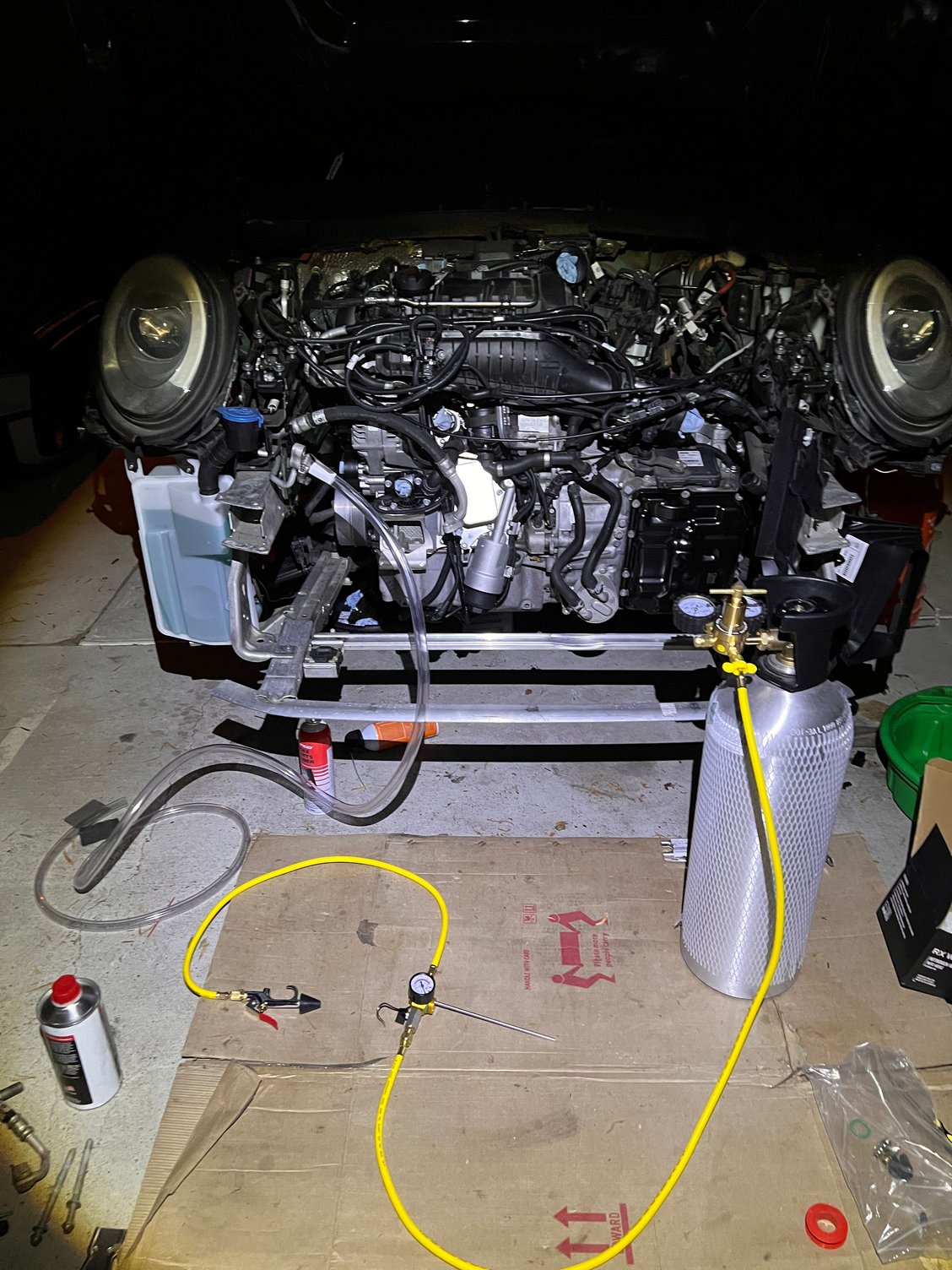 AC line and evaporator flush