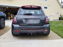 Showing ALTA Catback exhaust and GP2 Rear Diffuser Kit