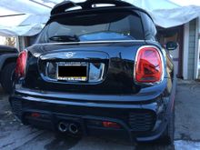 The JCW Pro Aero, rear diffuser.  Much cleaner look and note the lower bumper corner winglets... nope, not mudflats.