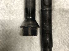 Factory lug bolt (46mm) vs stud length (75mm)