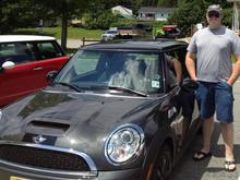 Standing next to Rowan in Schroon Lake, NY. July, 2013.