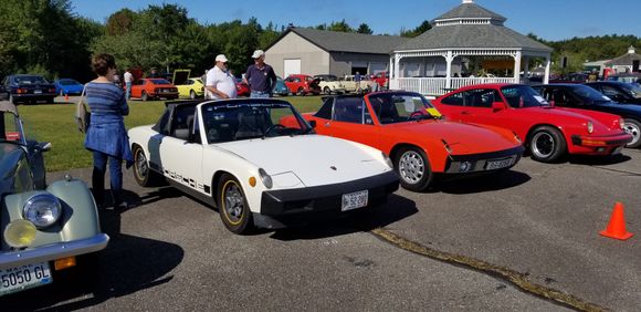 My white '75 next to a really nicely preserved/restored '74 in Signal Orange