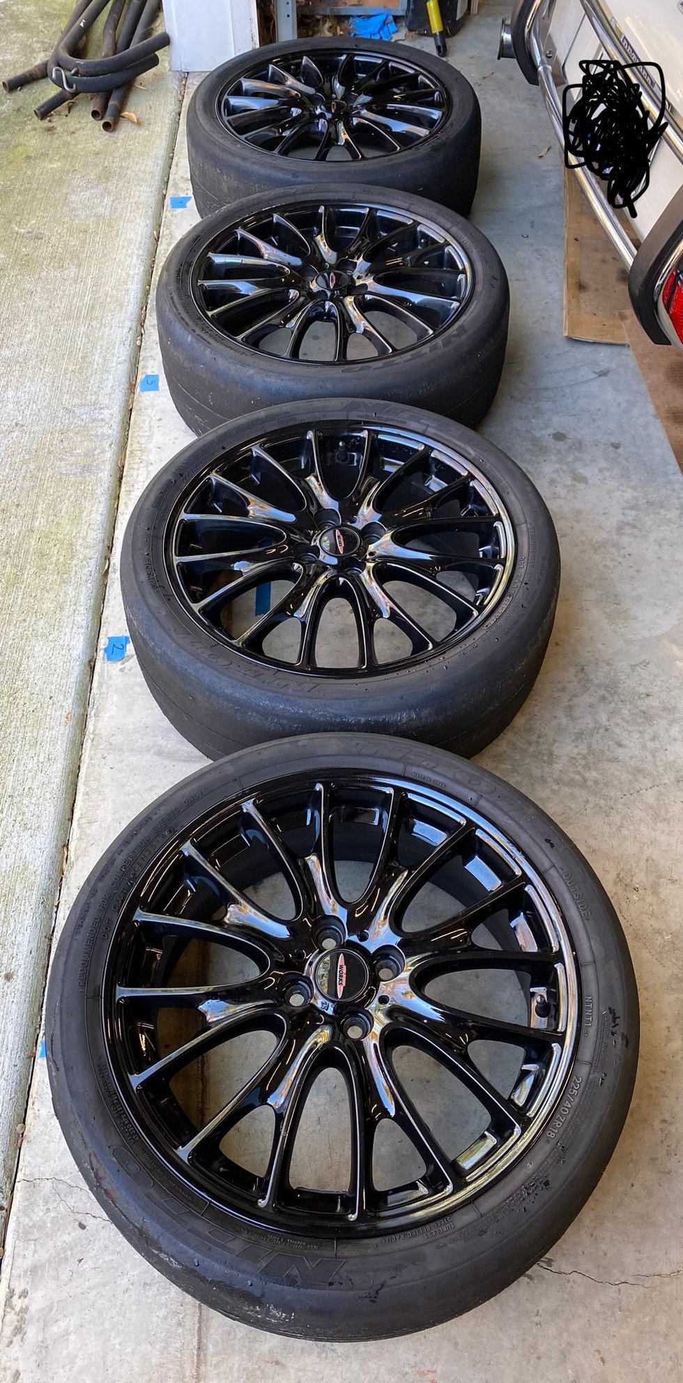 Wheels and Tires/Axles - R113 JCW Cross Spoke wheels - 4x100 18x7 ET52 - Ronal for Mini - Used - 2000 to 2012 Any Make All Models - College Park, MD 20740, United States