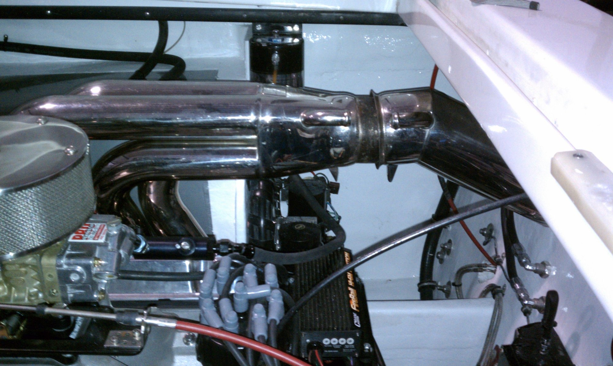 Tall deck to standard deck exhaust