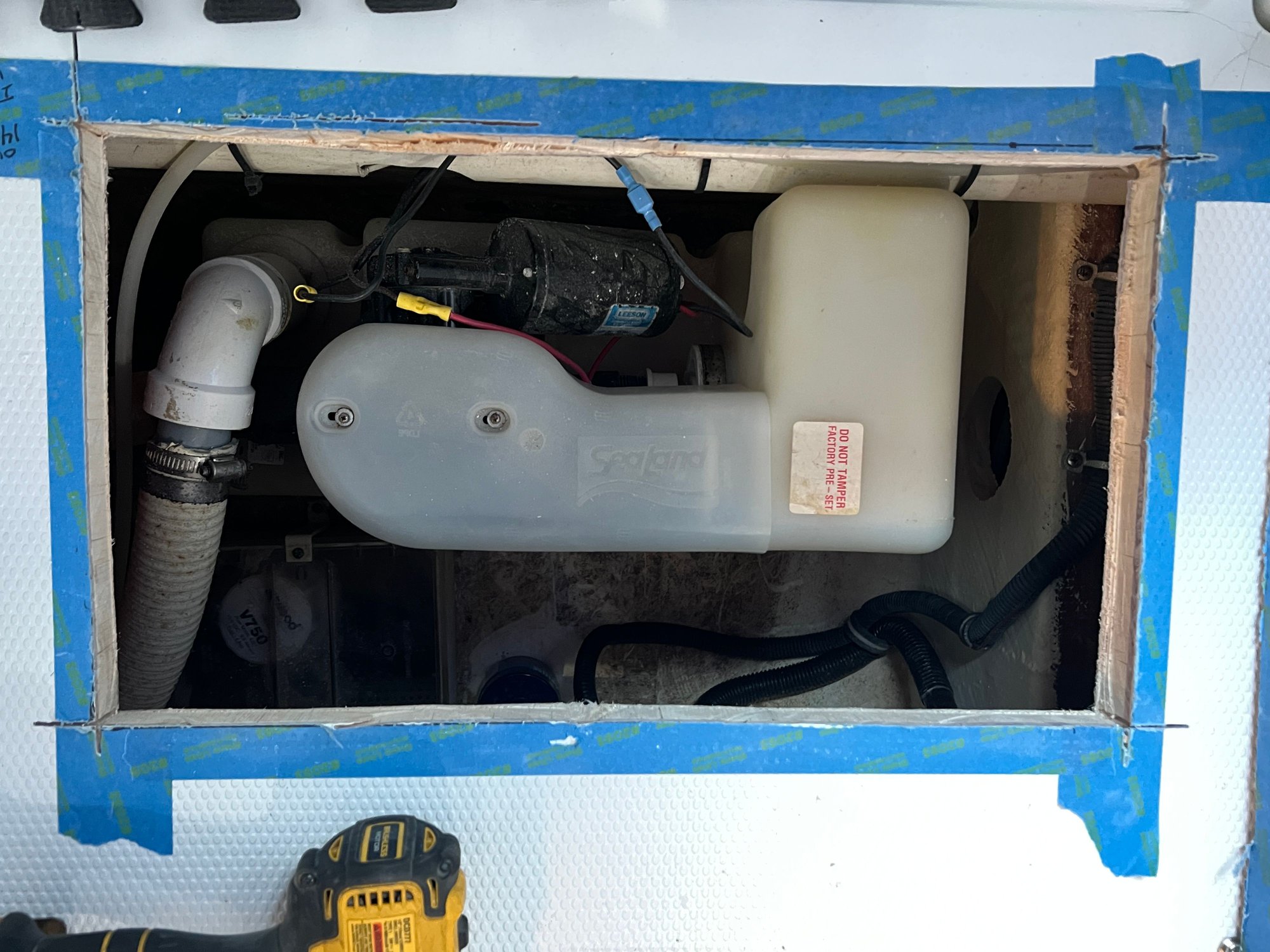 Vac-U-Flush VG2 mounted under flooring in the 342