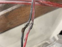 This was a pair of wires ran to back of boat that rubbed threw on the same bull head. 