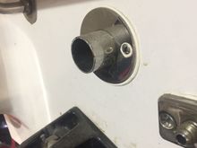 Started cleaning off the extra silicone and pulling the steering thru hulls off.  Going to mount rams inside of drives.  Fun part will be finding the paint code on the white when they fill the holes/