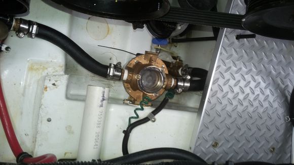 Put a hole in the step and taped a round stock bar to open/close tru-hull ball valve